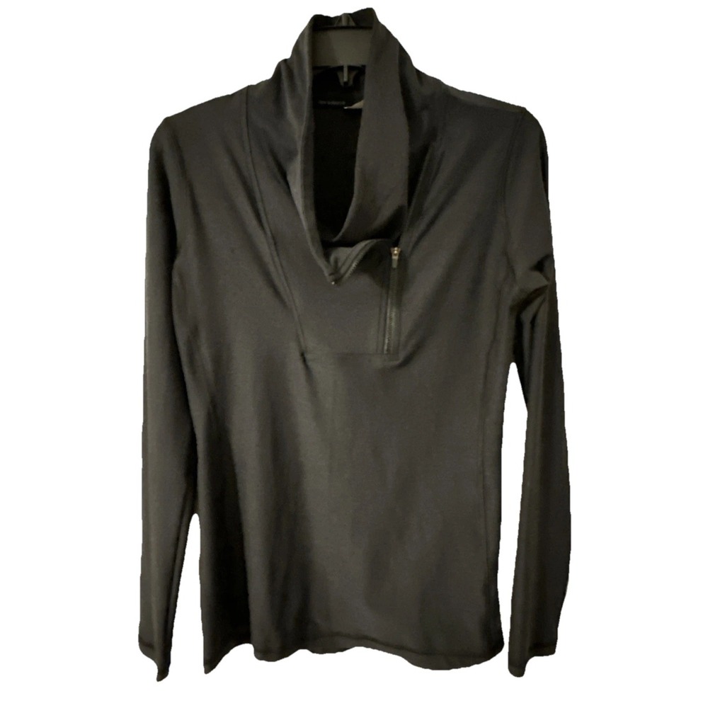 New Balance NB Womens Black 1/4 Zip Sweatshirt Pullover Size Medium